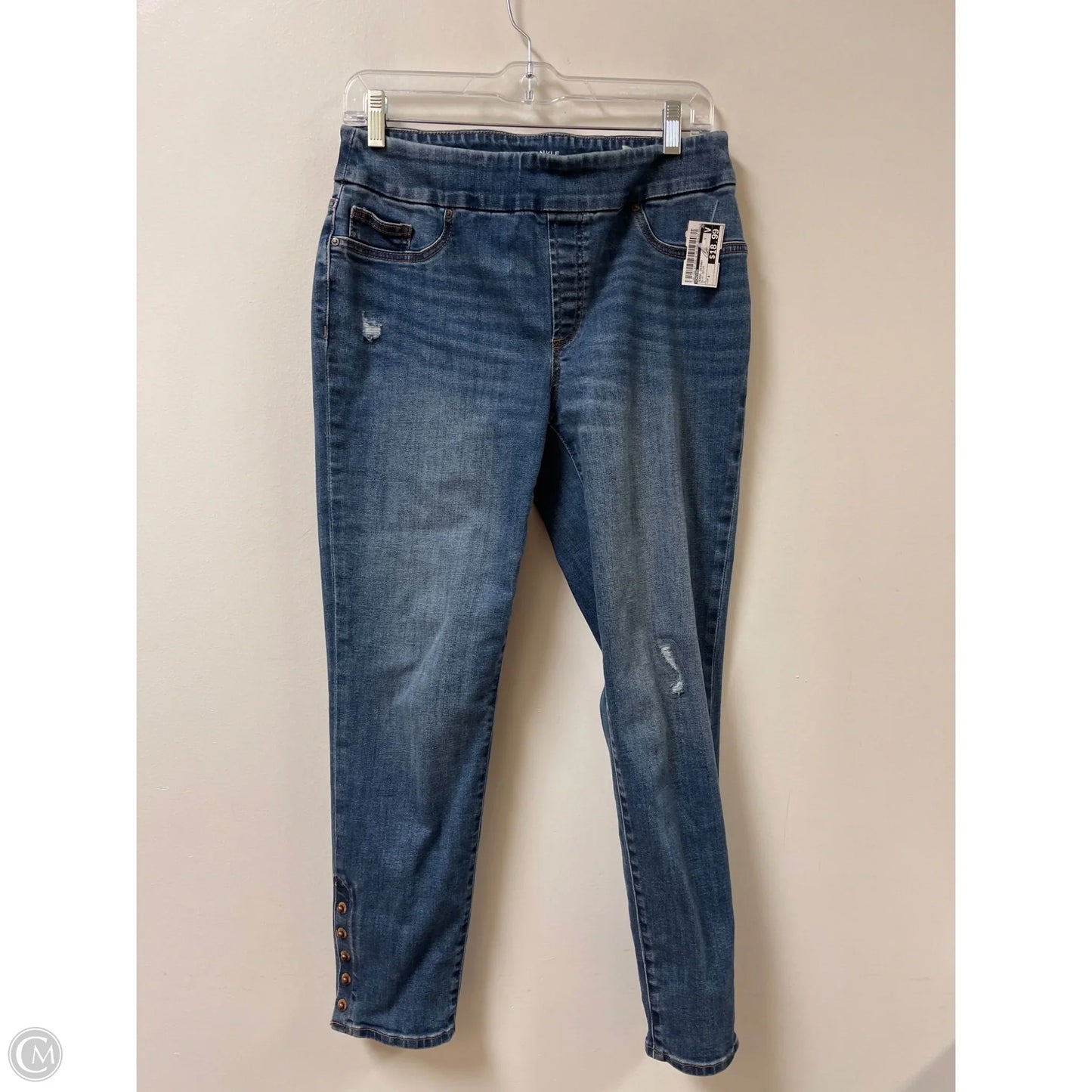 Jeans Skinny By Chicos In Blue Denim, Size: 4