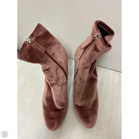 Boots Ankle Heels By Steve Madden In Pink, Size: 11