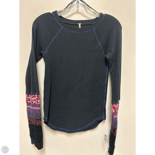 Top Long Sleeve By Free People In Navy, Size: S