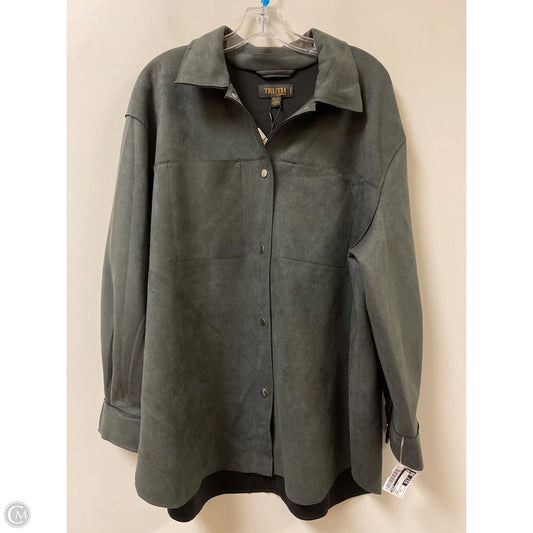 Jacket Shirt By Truth In Grey, Size: 2x