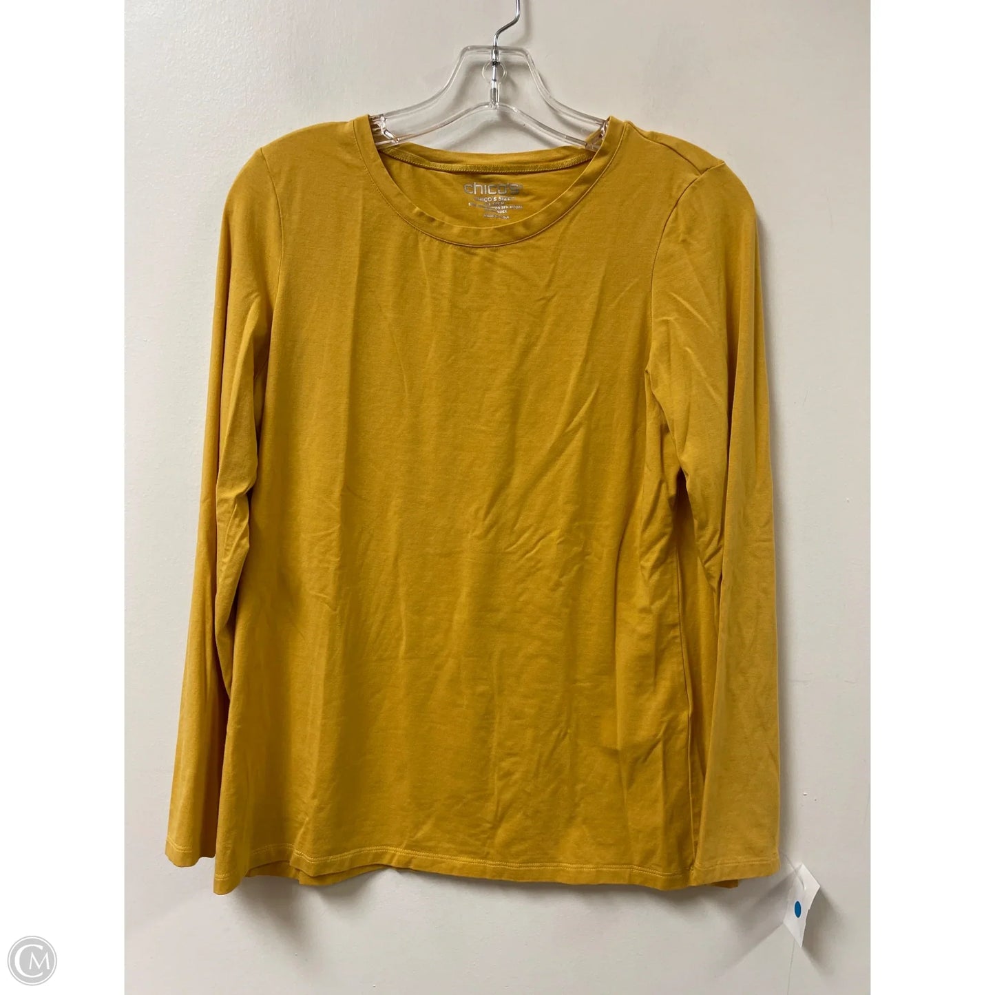 Top Long Sleeve By Chicos In Yellow, Size: M
