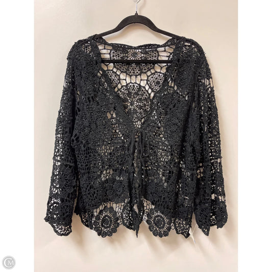 Sweater Cardigan By Shein In Black, Size: 2x