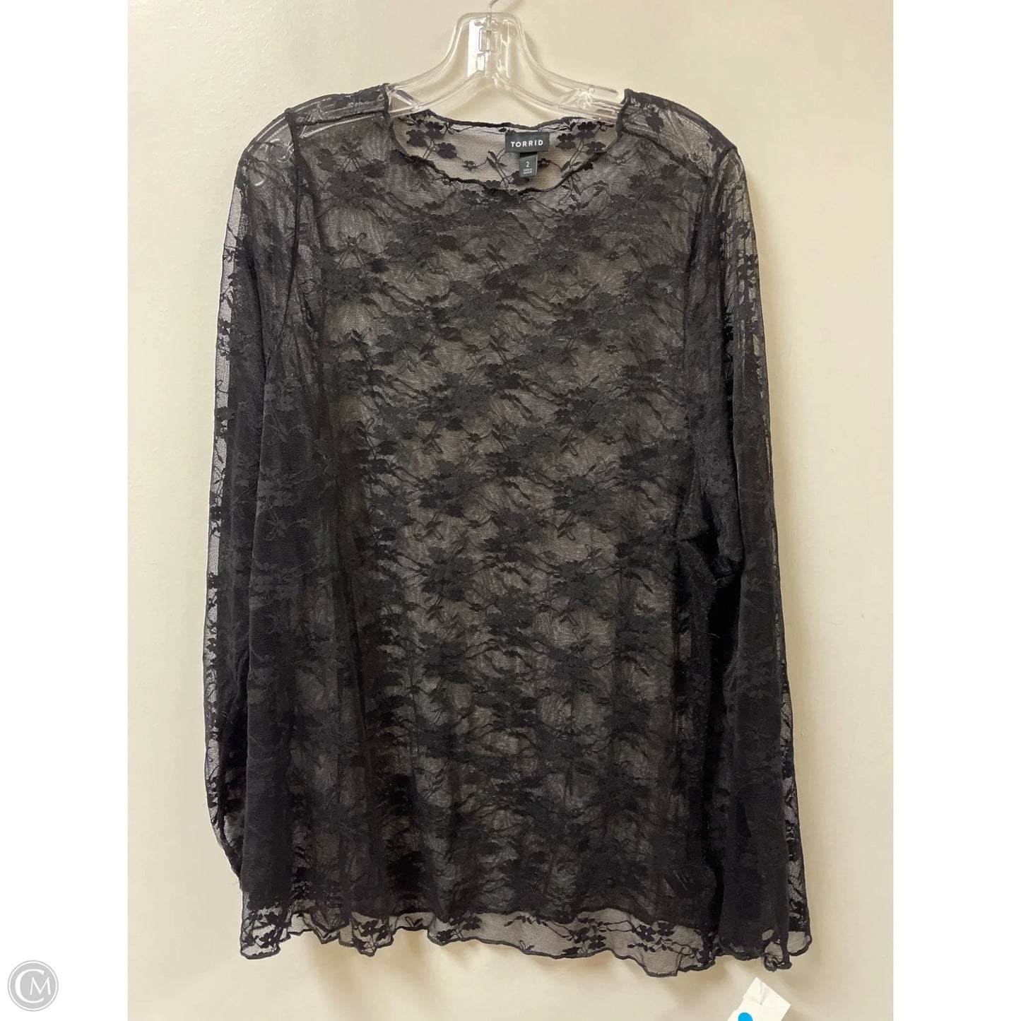 Top Long Sleeve By Torrid In Black, Size: 2x