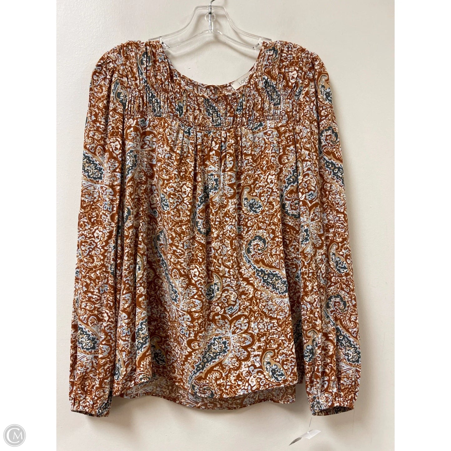 Top Long Sleeve By Loft In Brown, Size: M