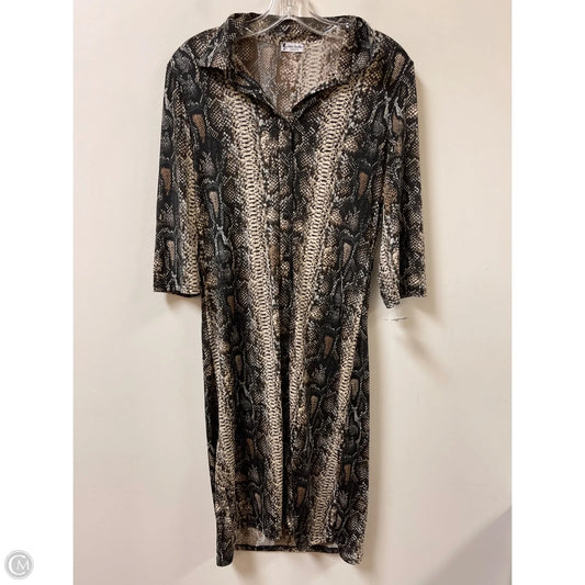 Dress Casual Midi By Clothes Mentor In Snakeskin Print, Size: Xs
