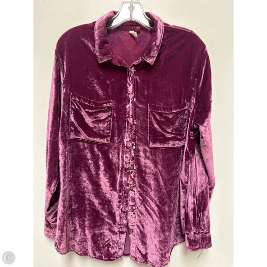 Tunic Long Sleeve By Pilcro In Purple, Size: L