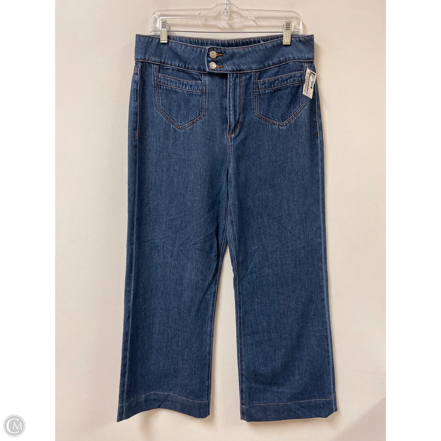 Jeans Wide Leg By Loft In Blue Denim, Size: 8