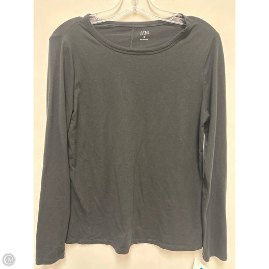Top Long Sleeve By Ana In Black, Size: M