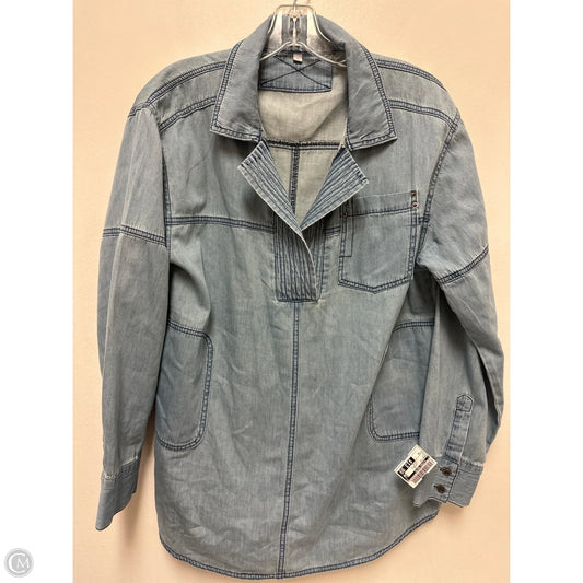 Tunic Long Sleeve By Clothes Mentor In Blue, Size: M