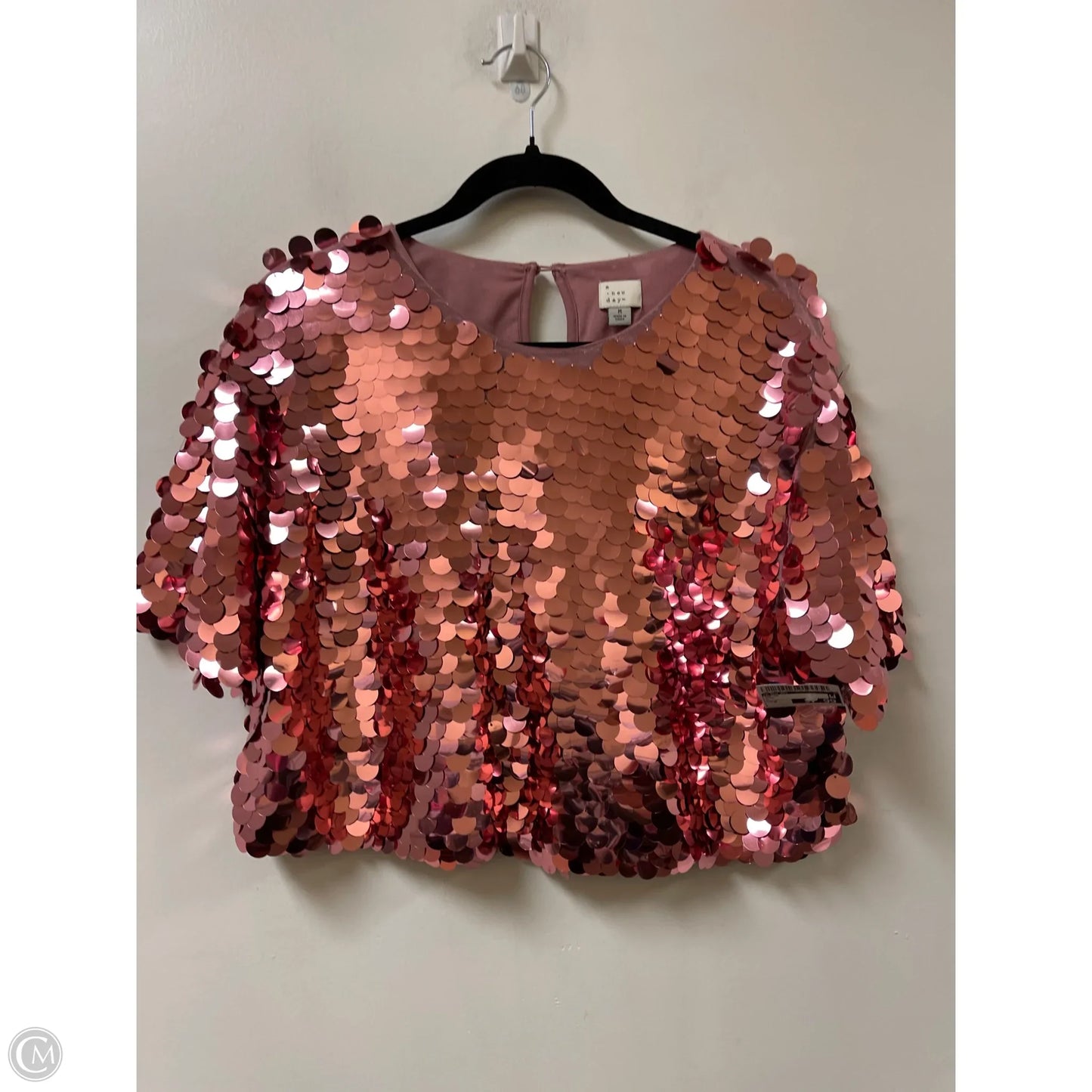 Top Short Sleeve By A New Day In Pink, Size: M