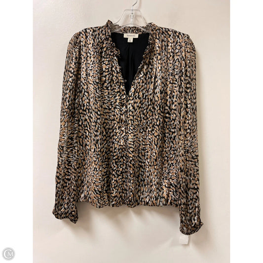 Top Long Sleeve By Tamara H In Brown, Size: M