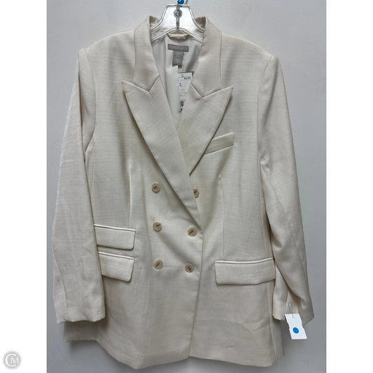 Blazer By H&m In Cream, Size: Xl