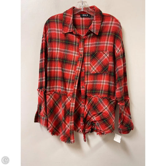 Blouse Long Sleeve By Blue B In Red, Size: M