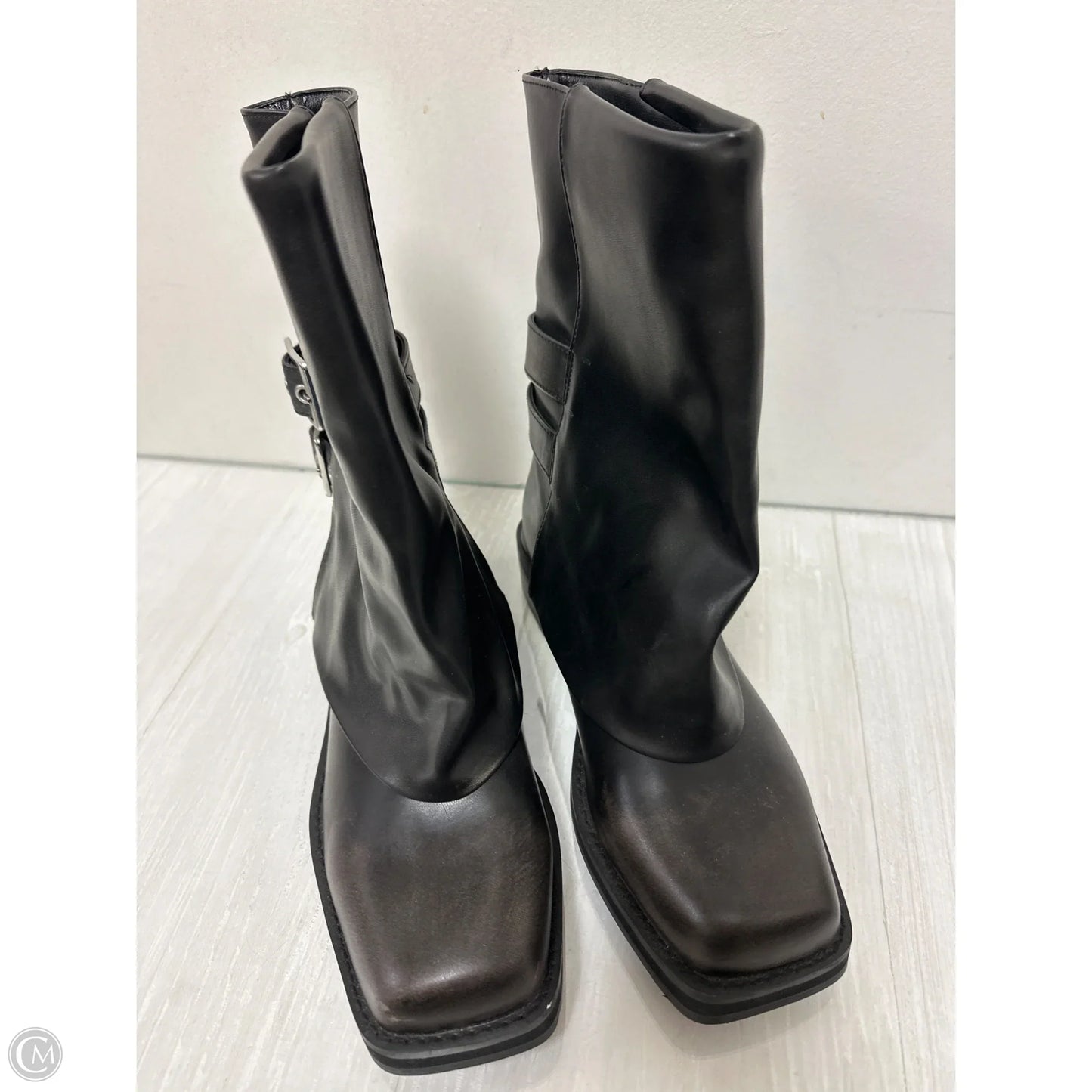 Boots Mid-calf Heels By Steve Madden In Black, Size: 8.5