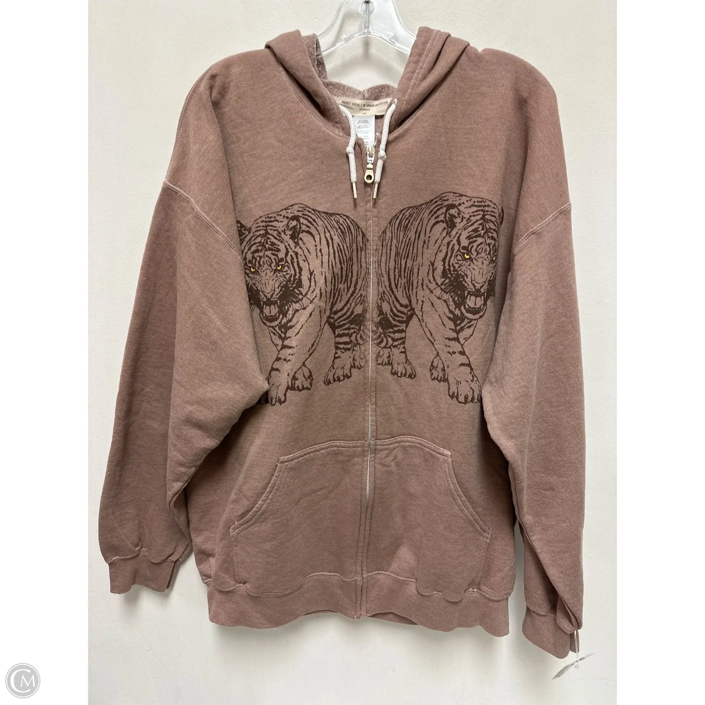 Jacket Fleece By Urban Outfitters In Brown, Size: Xl