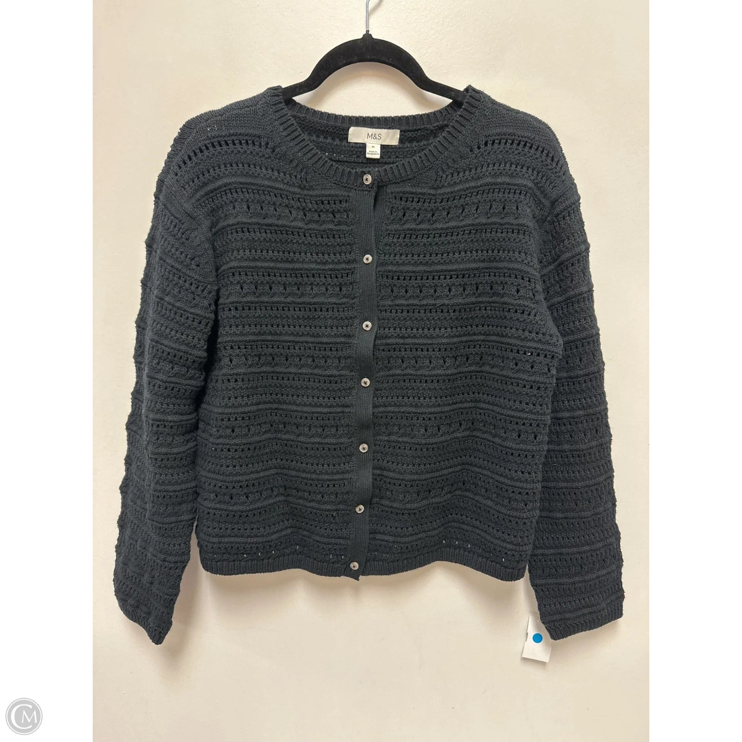 Sweater Cardigan By Clothes Mentor In Black, Size: M