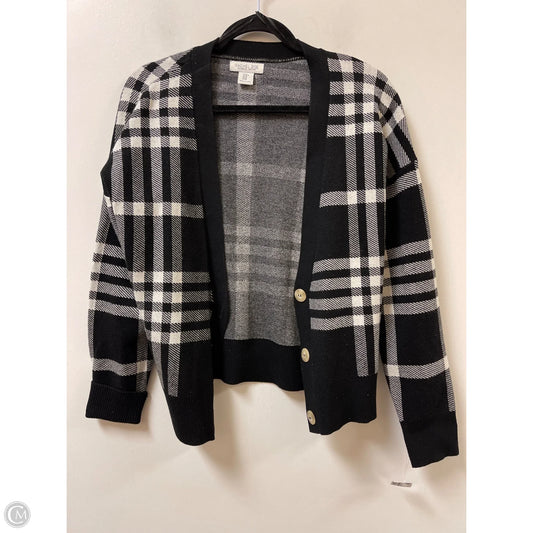 Sweater Cardigan By Rachel Zoe In Black & White, Size: M