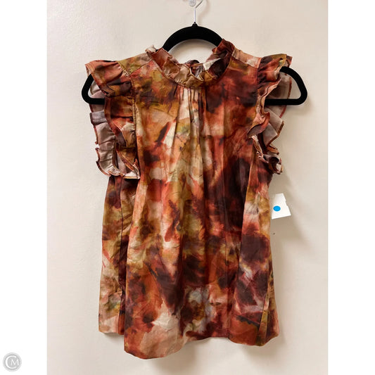Top Short Sleeve By Marie Oliver In Orange, Size: M