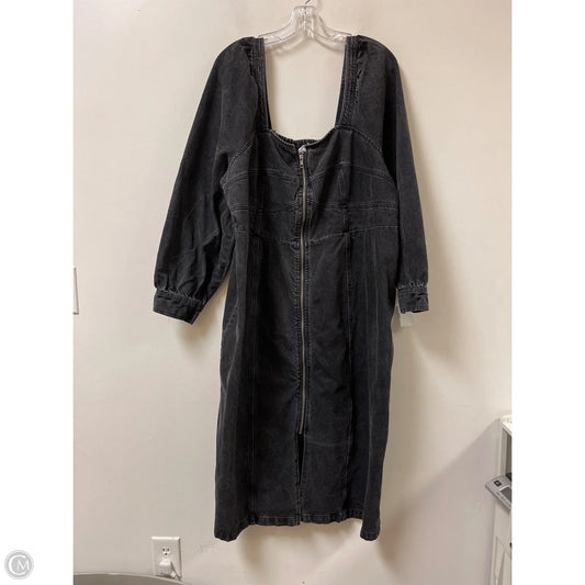 Dress Casual Midi By Future Collective In Black, Size: 2x