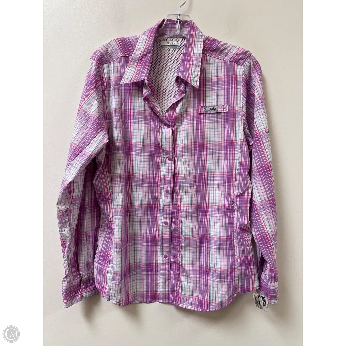 Blouse Long Sleeve By Columbia In Purple, Size: L