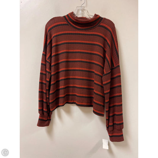 Top Long Sleeve By Final Touch In Orange, Size: L