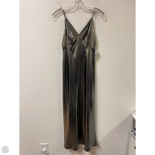 Dress Party Long By Anthropologie In Silver, Size: Xxs