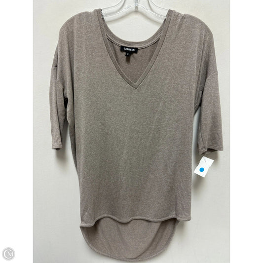 Tunic Short Sleeve By Express In Taupe, Size: S