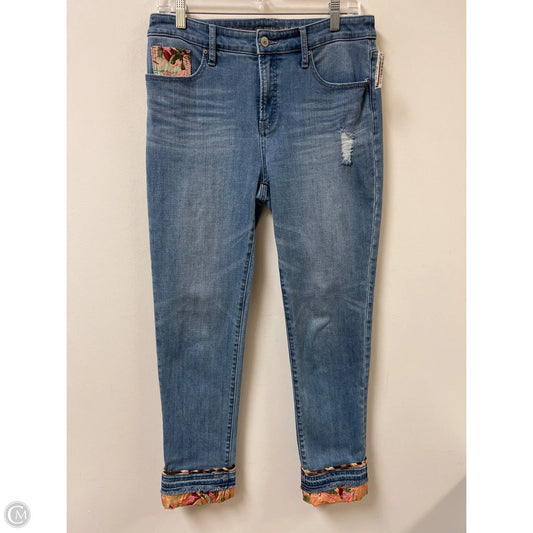 Jeans Straight By Chicos In Blue Denim, Size: 6