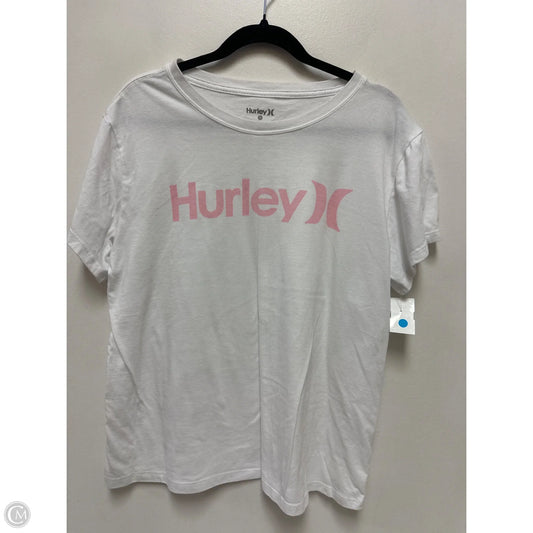 Top Short Sleeve By Hurley In Yellow, Size: Xl