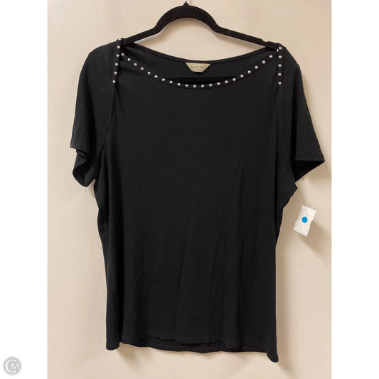 Top Short Sleeve By Clothes Mentor In Black, Size: Xl