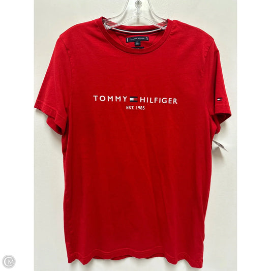 Top Short Sleeve By Tommy Hilfiger In Red, Size: L