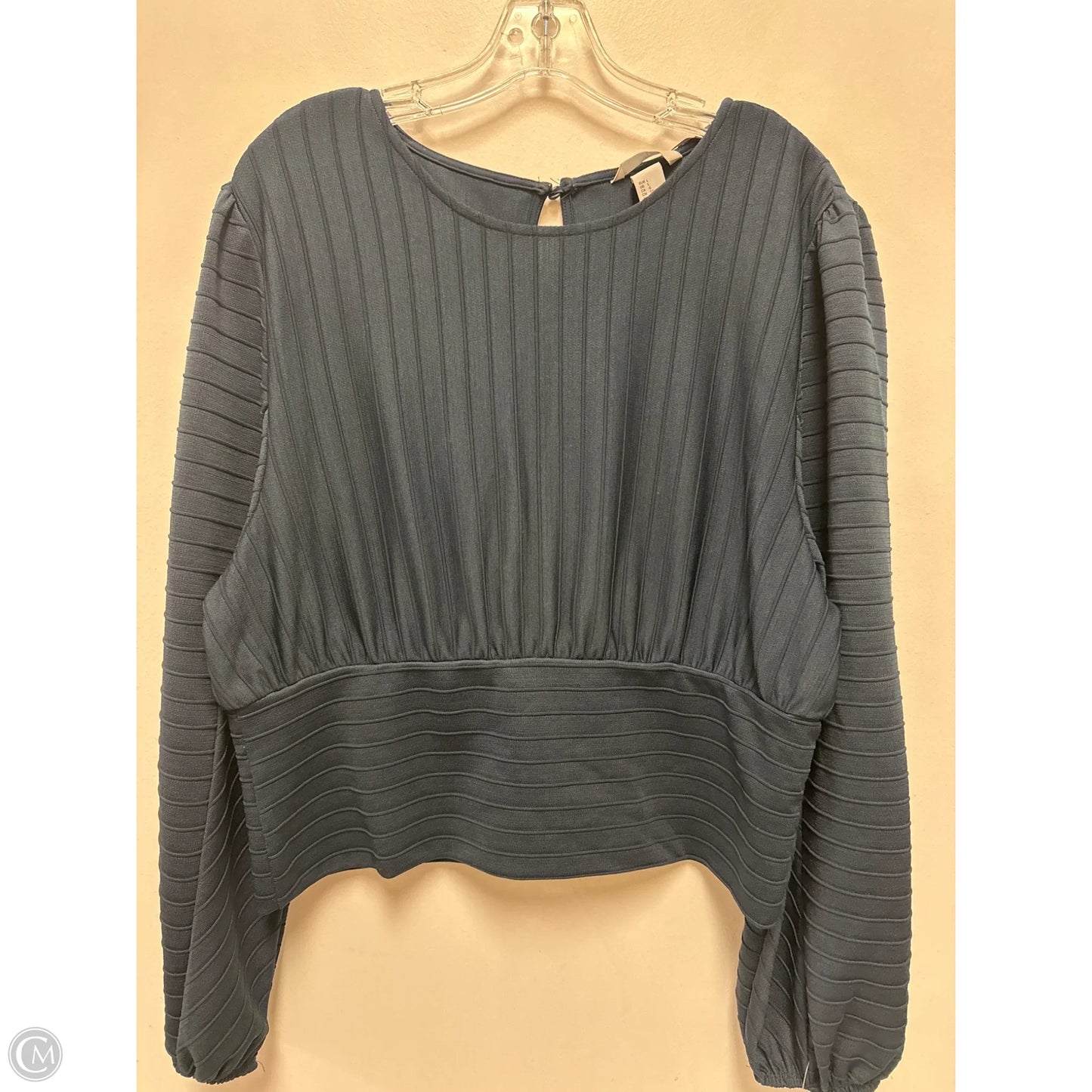 Top Long Sleeve By H&m In Navy, Size: L