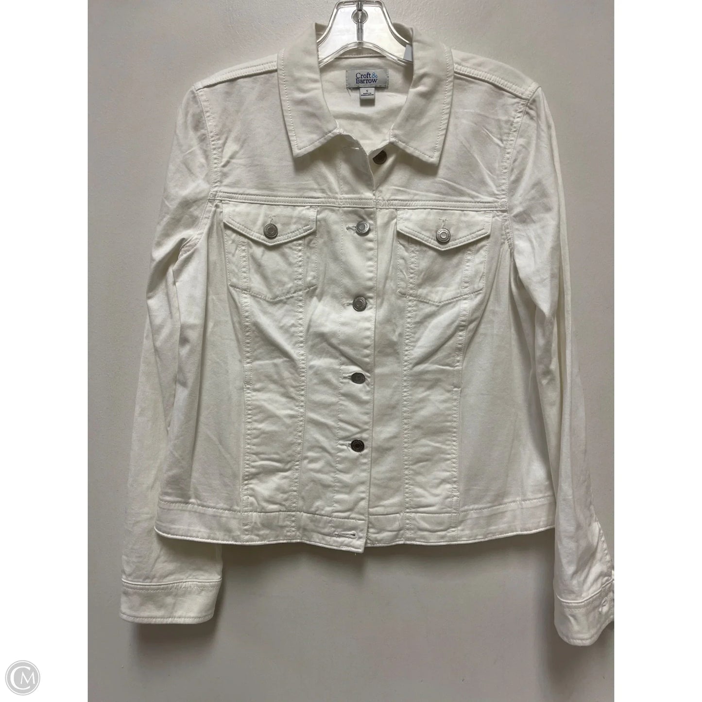 Jacket Denim By Croft And Barrow In White, Size: S