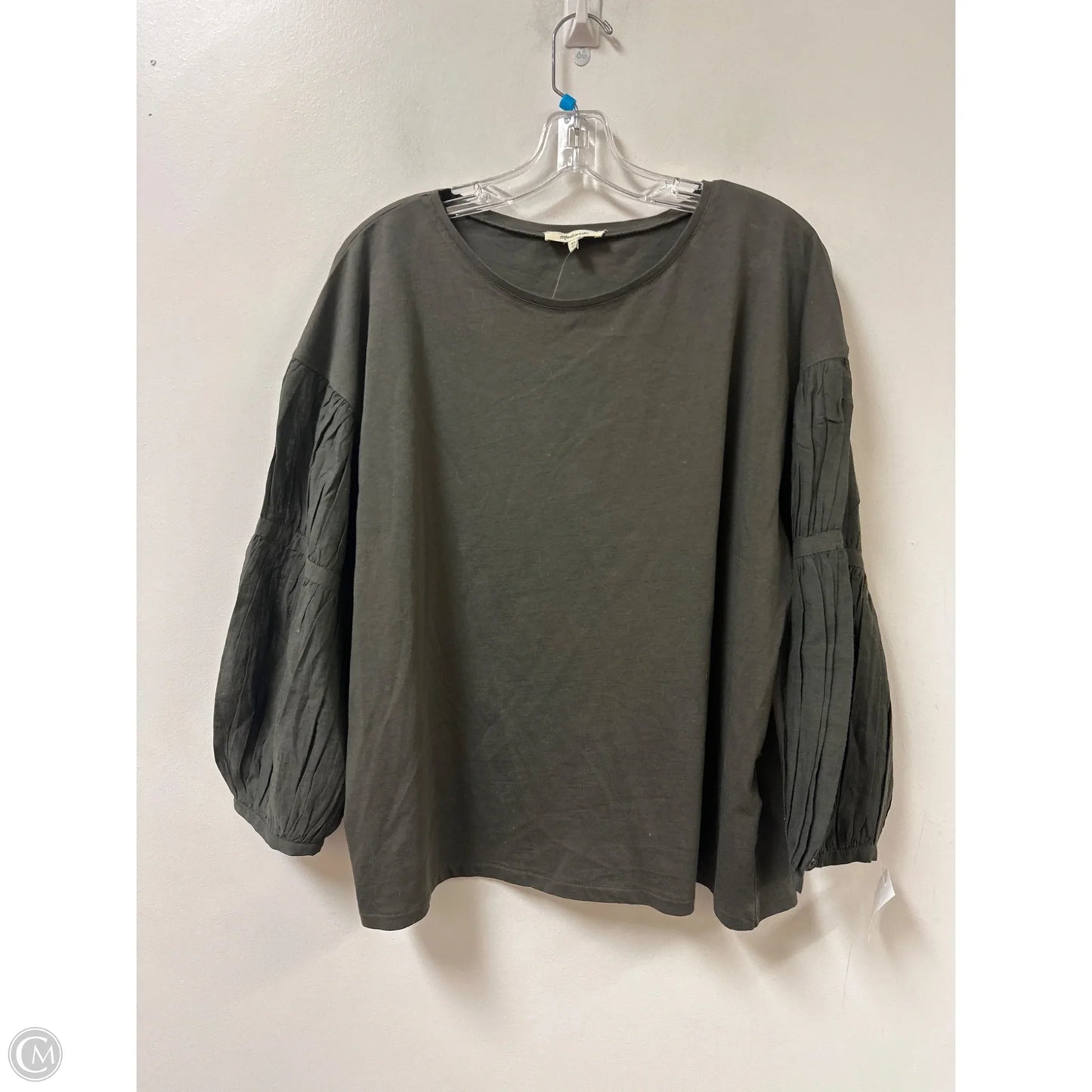 Top Long Sleeve By Madewell In Green, Size: Xl