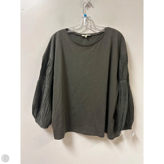 Top Long Sleeve By Madewell In Green, Size: Xl