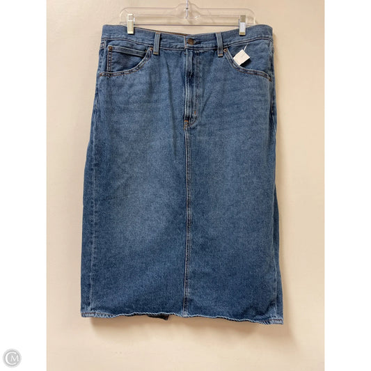 Skirt Maxi By Levis In Blue Denim, Size: 16
