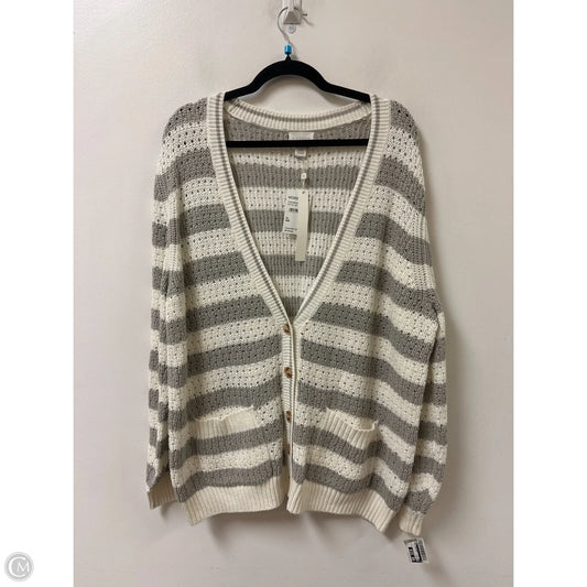 Sweater Cardigan By Caslon In Grey, Size: Xl