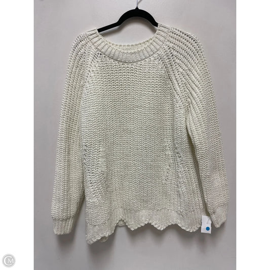 Sweater By Zenana Outfitters In White, Size: Xl
