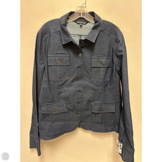 Blazer By Chadwicks In Blue Denim, Size: Xl