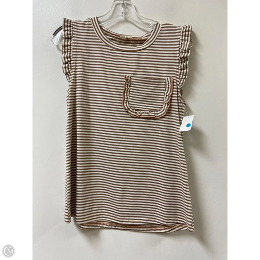 Top Short Sleeve By Jodifl In Brown, Size: S