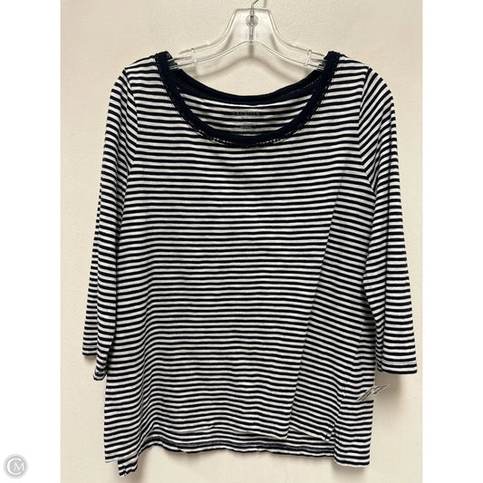 Top Long Sleeve By Talbots In Striped Pattern, Size: Lp