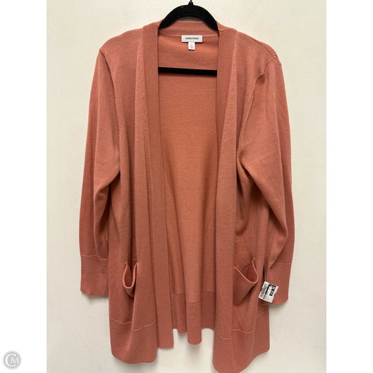 Sweater Cardigan By Nordstrom In Orange, Size: L