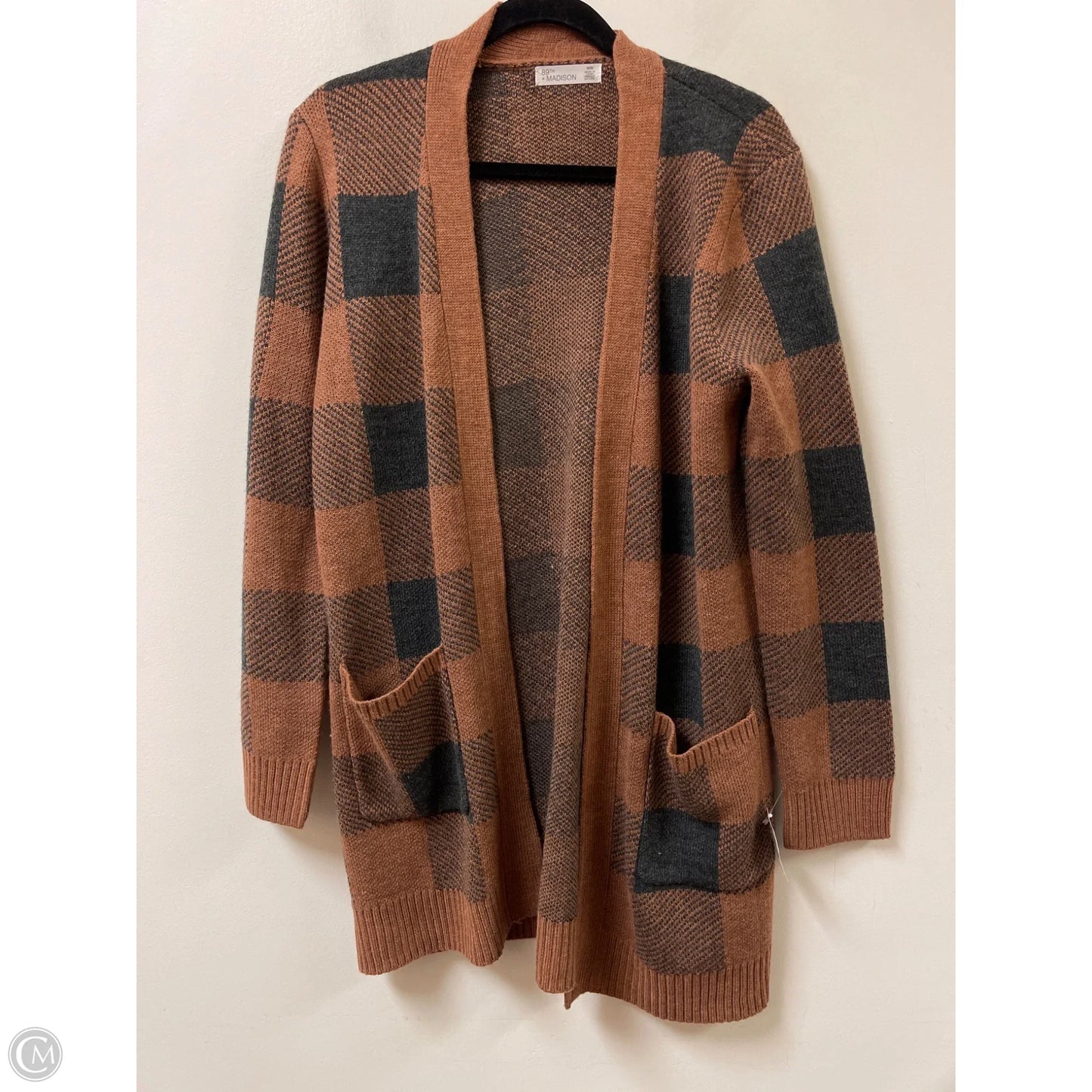 Sweater Cardigan By 89th And Madison In Black & Brown, Size: M