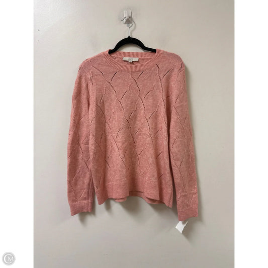 Sweater By Loft In Pink, Size: L