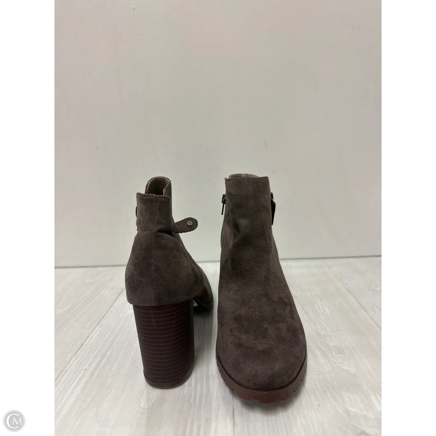 Boots Ankle Heels By Style And Company In Grey, Size: 11