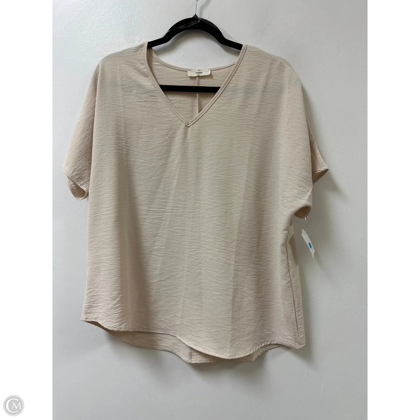 Top Short Sleeve By Entro In Cream, Size: S