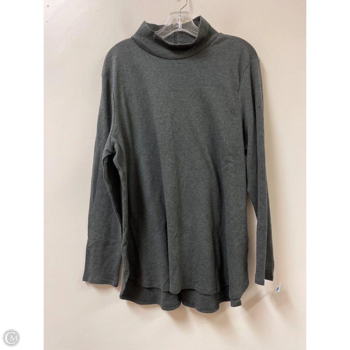 Tunic Long Sleeve By Chicos In Grey, Size: Xl