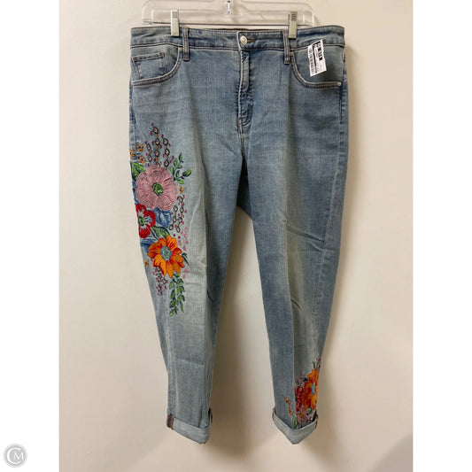 Jeans Straight By Chicos In Blue Denim, Size: 14