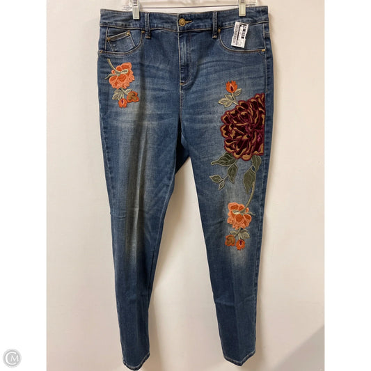 Jeans Straight By Chicos In Blue Denim, Size: 12