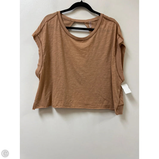 Top Short Sleeve By Free People In Brown, Size: M